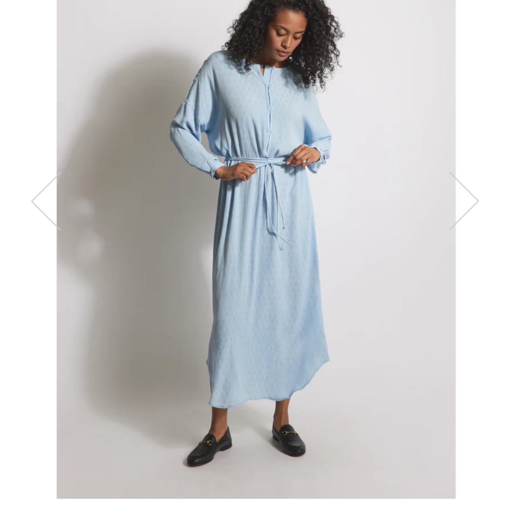 Light Blue Button-Up Dress